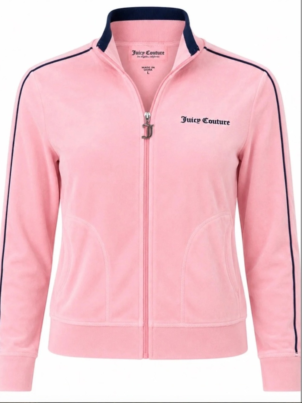 Juicy Couture Velour Track Jacket Pink Full Zip Juicy  Womens
